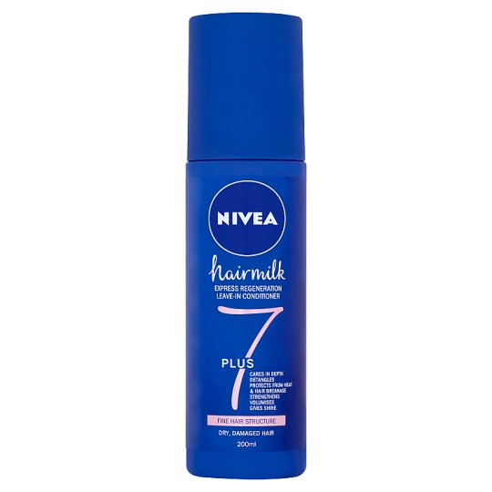 NIVEA Hairmilk 7 Plus Express Leave In kondicionáló spray vékony szálú hajszerkezetre 200 ml
