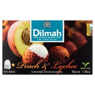 Dilmah barack és licsi ízesítésű Ceylon fekete tea 20 filter 30 g