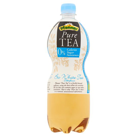 Pfanner Pure Tea BIO tea üdítőital citrom és bodzavirág ízesítéssel fehér teából és bodzából 1 l