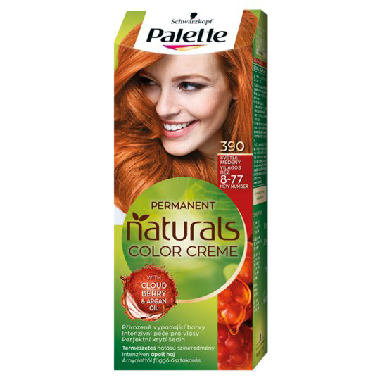 Schwarzkopf Palette Permanent Naturals Color Creme tartós hajfesték 8 77 világos réz (390)