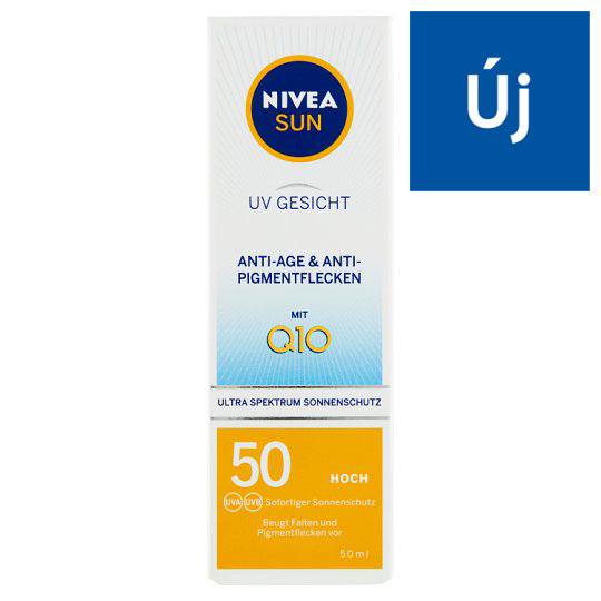NIVEA SUN Q10 Anti Age & Anti Pigments napozó arckrém FF50 50 ml