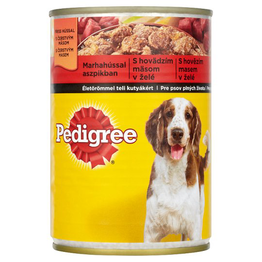 Pedigree Pedigree konzerv állateledel kutyák számára marhahússal aszpikban 400 g