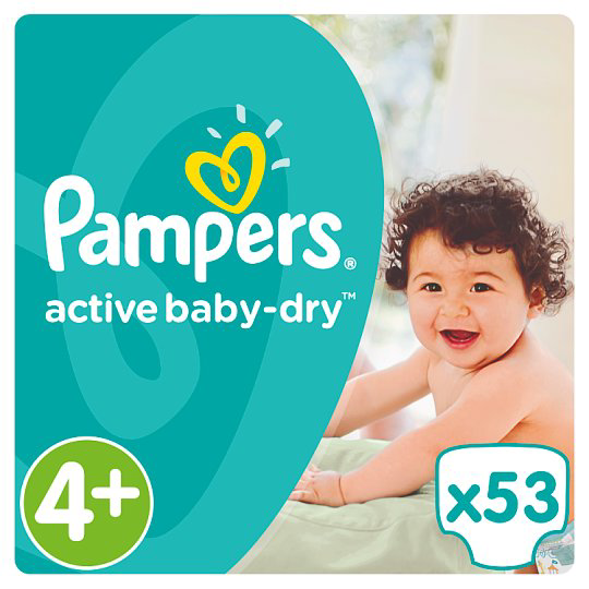 Pampers Active Baby Dry Pelenka Méret 4+ (Maxi+), 53 Darabos Kiszerelés