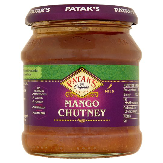 Patak's Mango Chutney enyhén csípős mangókészítmény fűszerekkel 340 g