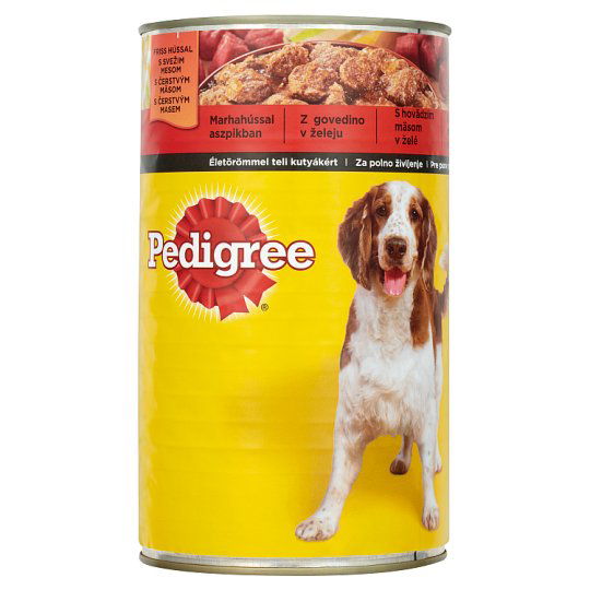 Pedigree konzerv állateledel kutyák számára marhahússal aszpikban 1200 g