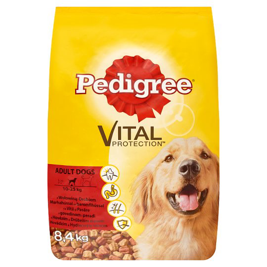 Pedigree száraz állateledel közepes méretű kutyák számára marha baromfi 8,4 kg