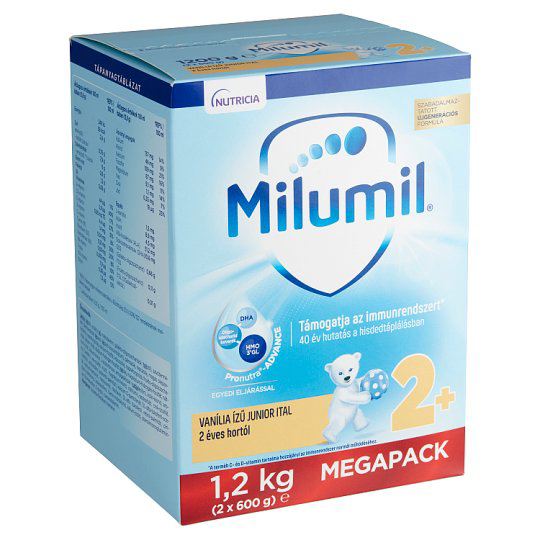 Milumil Junior 2+ vanília ízű ital 2 éves kortól 2 x 600 g (1,2 kg)