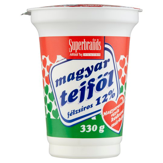 Magyar Tejföl 12% os félzsíros tejföl 330 g