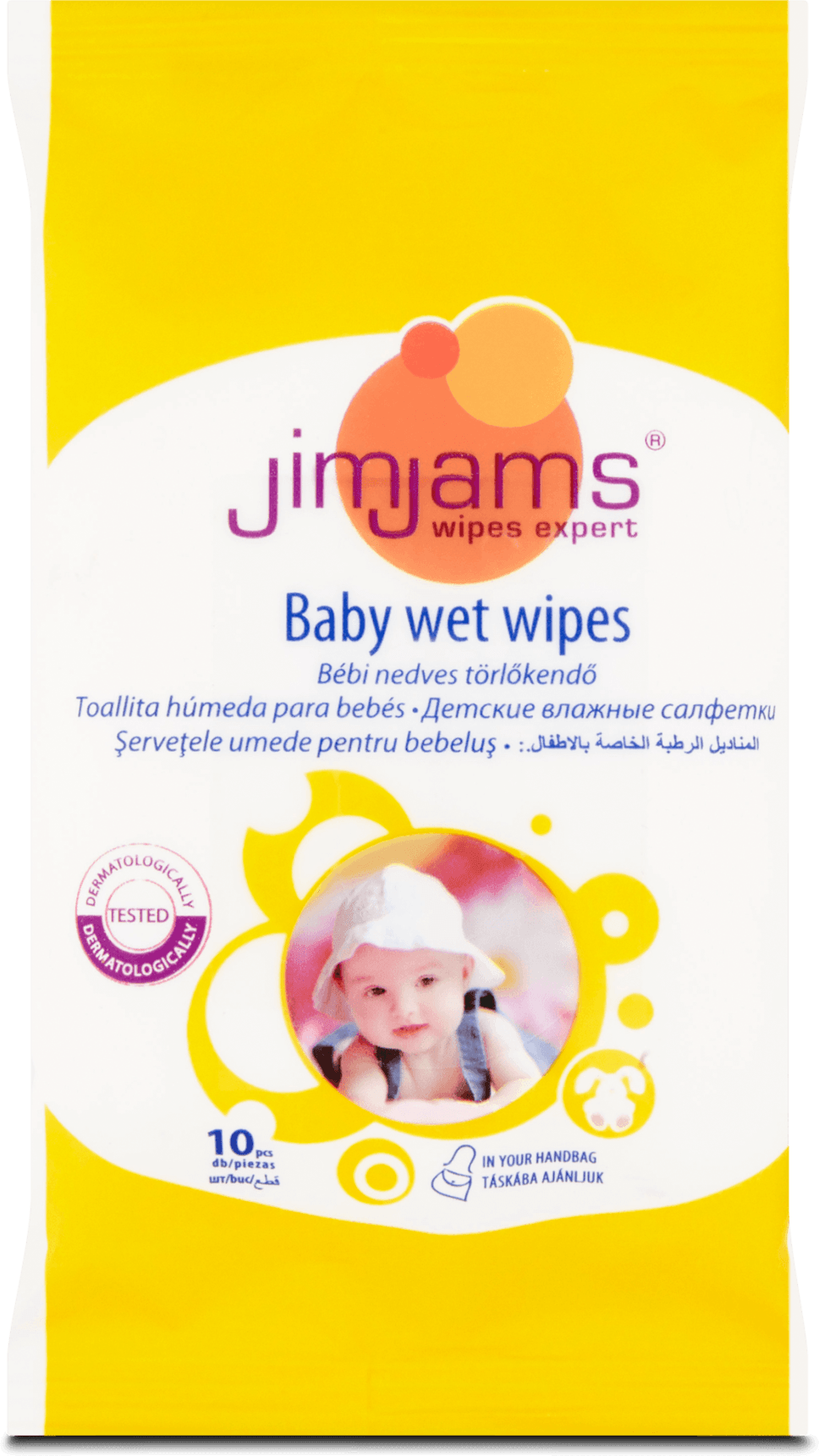 JimJams JimJams Mini nedves baby törlőkendő, 10 db