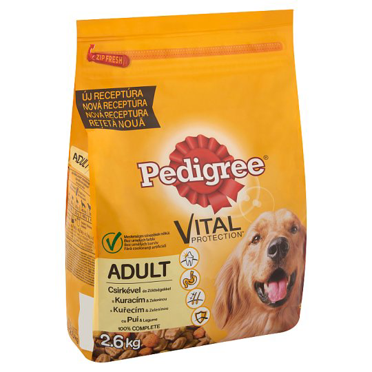 Pedigree száraz állateledel közepes méretű kutyák számára csirke zöldség 2,6 kg