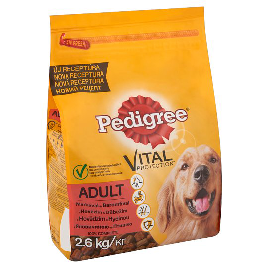 Pedigree Pedigree száraz állateledel közepes méretű kutyák számára marha baromfi 2,6 kg