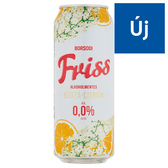Borsodi Friss bodzavirág és citrom ízesítésű ital és alkoholmentes sör keveréke 0,5 l