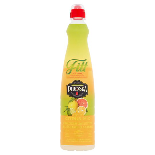 Piroska Fitt Light Citrus Mix gyümölcsszörp lime ízesítéssel, édesítőszerekkel és C vitaminnal 0,7 l