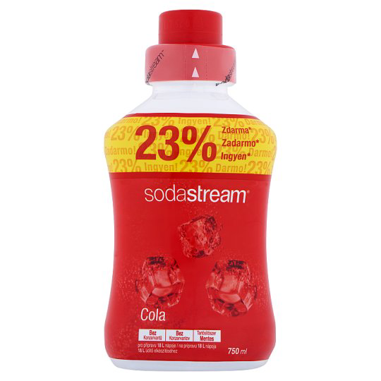 Sodastream cola ízű szörp cukorral és édesítőszerrel 750 ml