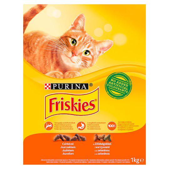 Friskies teljes értékű állateledel felnőtt macskák számára csirkével és zöldségekkel 1 kg