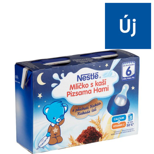 Nestlé Pizsama Hami kakaós folyékony gabonás bébiétel 6 hónapos kortól 2 x 200 ml (400 ml)
