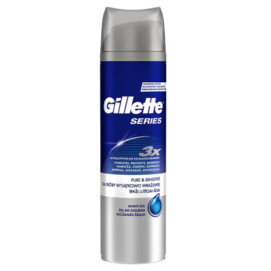 Gillette Series Pure & Sensitive Férfi Borotvazselé, 200 ml