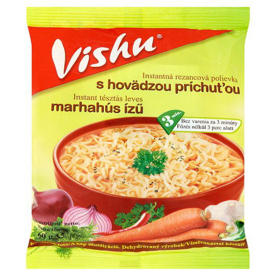 Vishu marhahús ízű instant tésztás leves 60 g