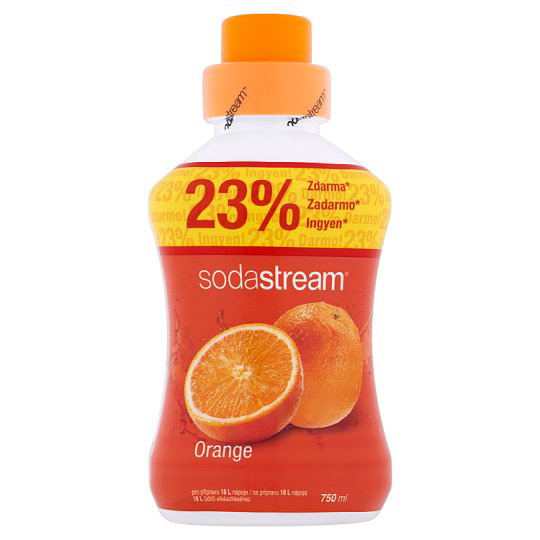 Sodastream narancs szörp cukorral és édesítőszerrel 750 ml
