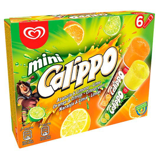 Calippo Mini multipack jégkrém Narancs Lime 6 x 80 ml