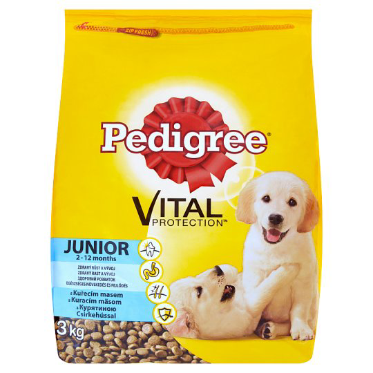 Pedigree Pedigree Junior száraz állateledel közepes méretű kutyák számára csirkehússal 3 kg