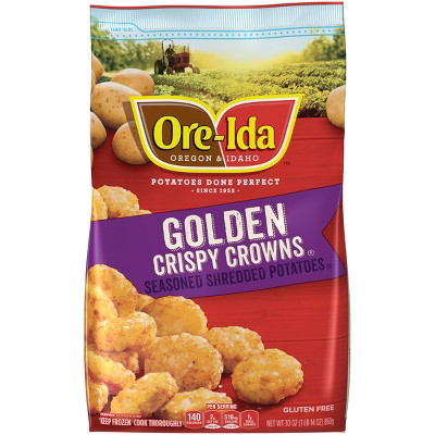  Ore Ida Crispy Crowns Seasoned Frozen Shredded Potatoes  30oz