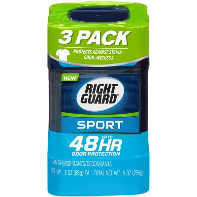  Right Guard Sport Fresh Antiperspirant & Deodorant Gel 3oz/3pk