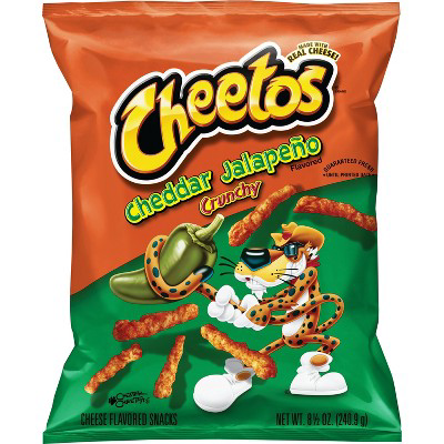 Cheetos Cheetos Crunchy Snacks, Cheese, Cheddar Jalapeno