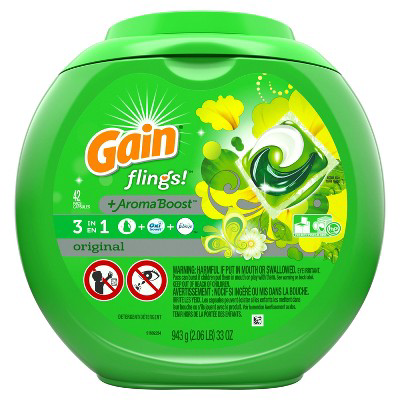 Gain Gain flings! Laundry Detergent Pacs Original