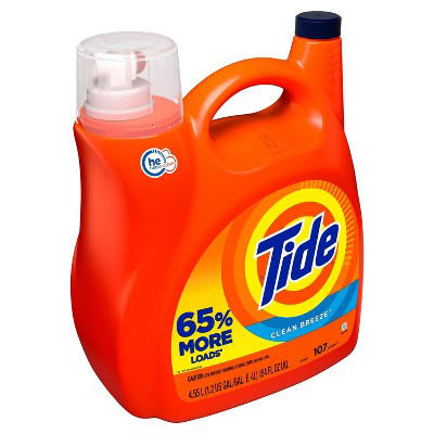 Tide Tide Liquid Laundry Detergent Clean Breeze 154 fl oz