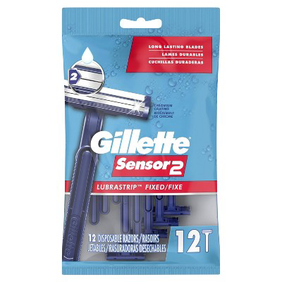 GOOD NEWS Gillette Sensor2 Men's Disposable Razors 12ct