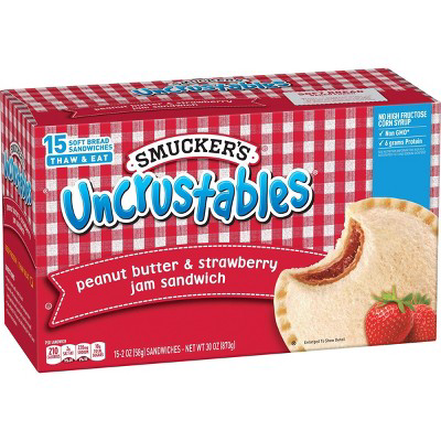 Smucker's Smucker's Frozen Uncrustables Peanut Butter &Strawberry Jam Sandwich 30oz/15ct