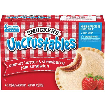 Smucker's Smucker's Uncrustables Jam Sandwich, Peanut Butter & Strawberry