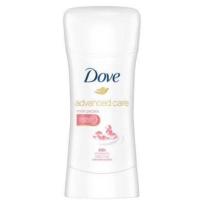 Dove Beauty Dove Advanced Care Rose Petals 48 Hour Invisible Antiperspirant & Deodorant Stick  2.6oz