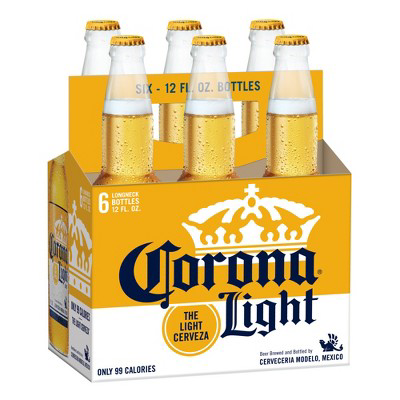 Corona Corona Light Lager Beer 6pk/12 fl oz Bottles