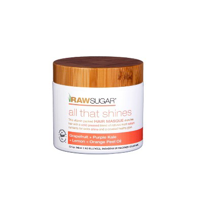 Raw Sugar Rawsugar All That Shines Hair Masque, Grapefruit + Kale + Lemon + Orange Peel Oil