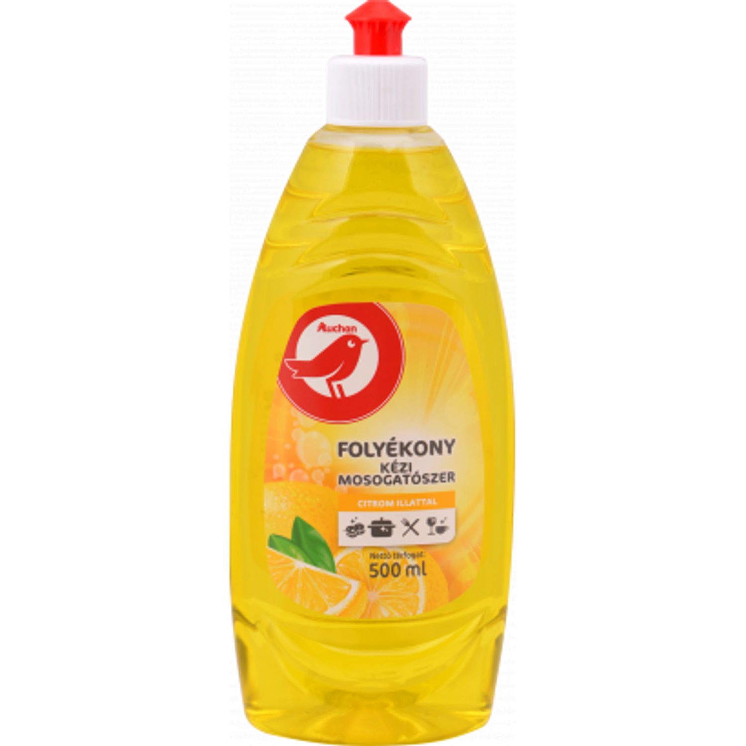 Auchan Nívó Folyékony kézi mosogatószer citrom illattal 500 ml