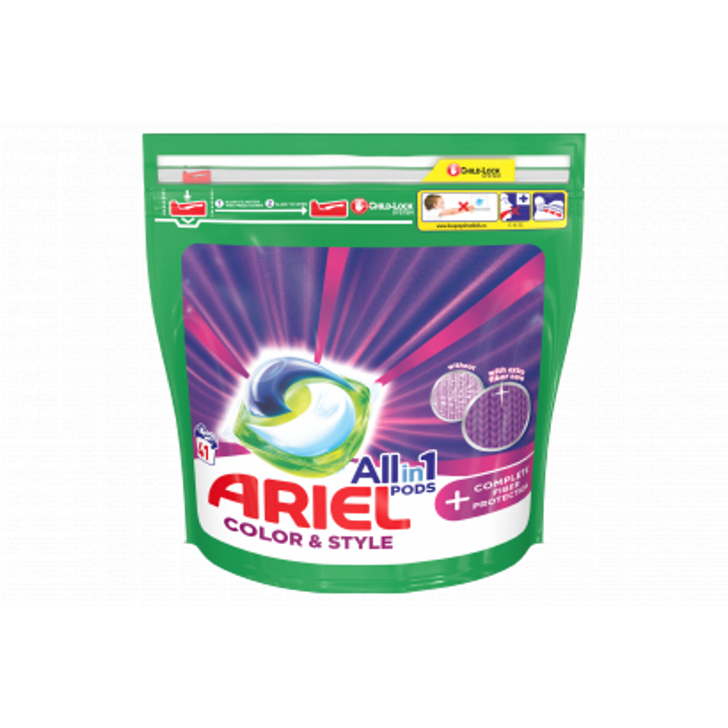 Ariel Allin1 PODS + Textilvédelem Mosókapszula, 41 Mosáshoz 