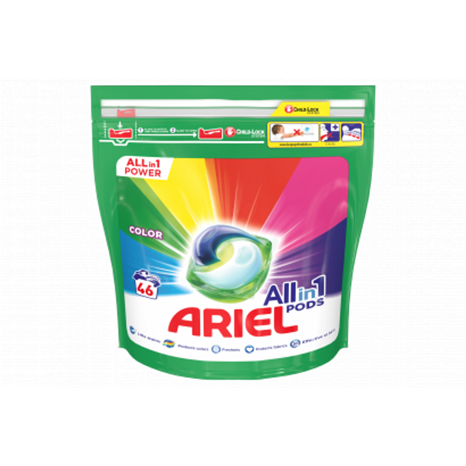 Ariel Allin1 PODS Colour Mosókapszula, 46 Mosáshoz 