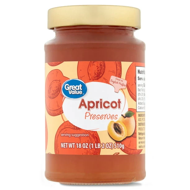 Great Value Apricot Preserves, 18 oz