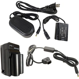 Bescor NP-W235 Bescor NPW235 Coupler, Battery, Charger, AC Adapter & D-Tap Adapter Kit for FUJIFILM X-T4 Digital Camera