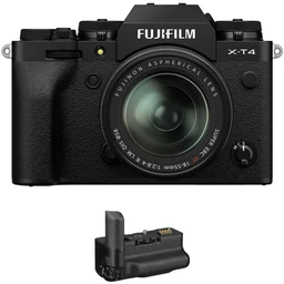 FUJIFILM X-T4 FUJIFILM X-T4 Mirrorless Digital Camera with 18-55mm Lens and Battery Grip Kit (Black)