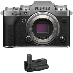 FUJIFILM X-T4 FUJIFILM X-T4 Mirrorless Digital Camera Body with Battery Grip Kit (Silver)
