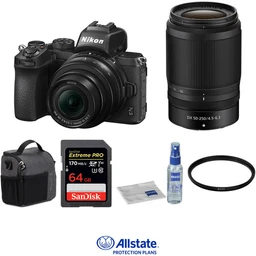 Nikon Z50 Nikon Z 50 Mirrorless Digital Camera with 16-50mm and 50-250mm Lenses Deluxe Kit