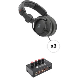 Polsen HPC-A30-MK2 Polsen HPC-A30-MK2 Headphone Kit with 3 Headphones & Headphone Amplifier
