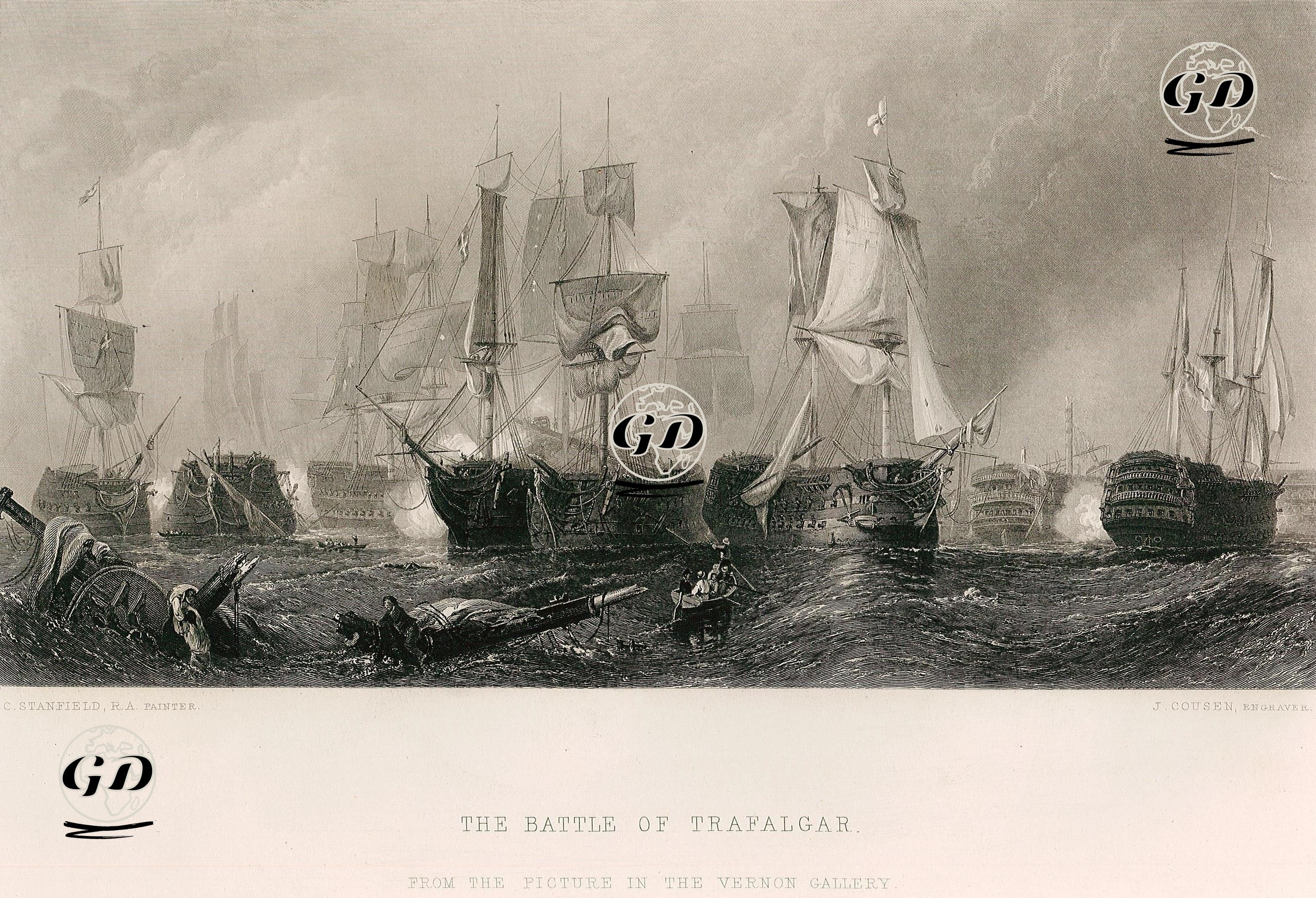 The Battle Of Trafalgar - Clarkson Stanfield (1793-1867) - 1853