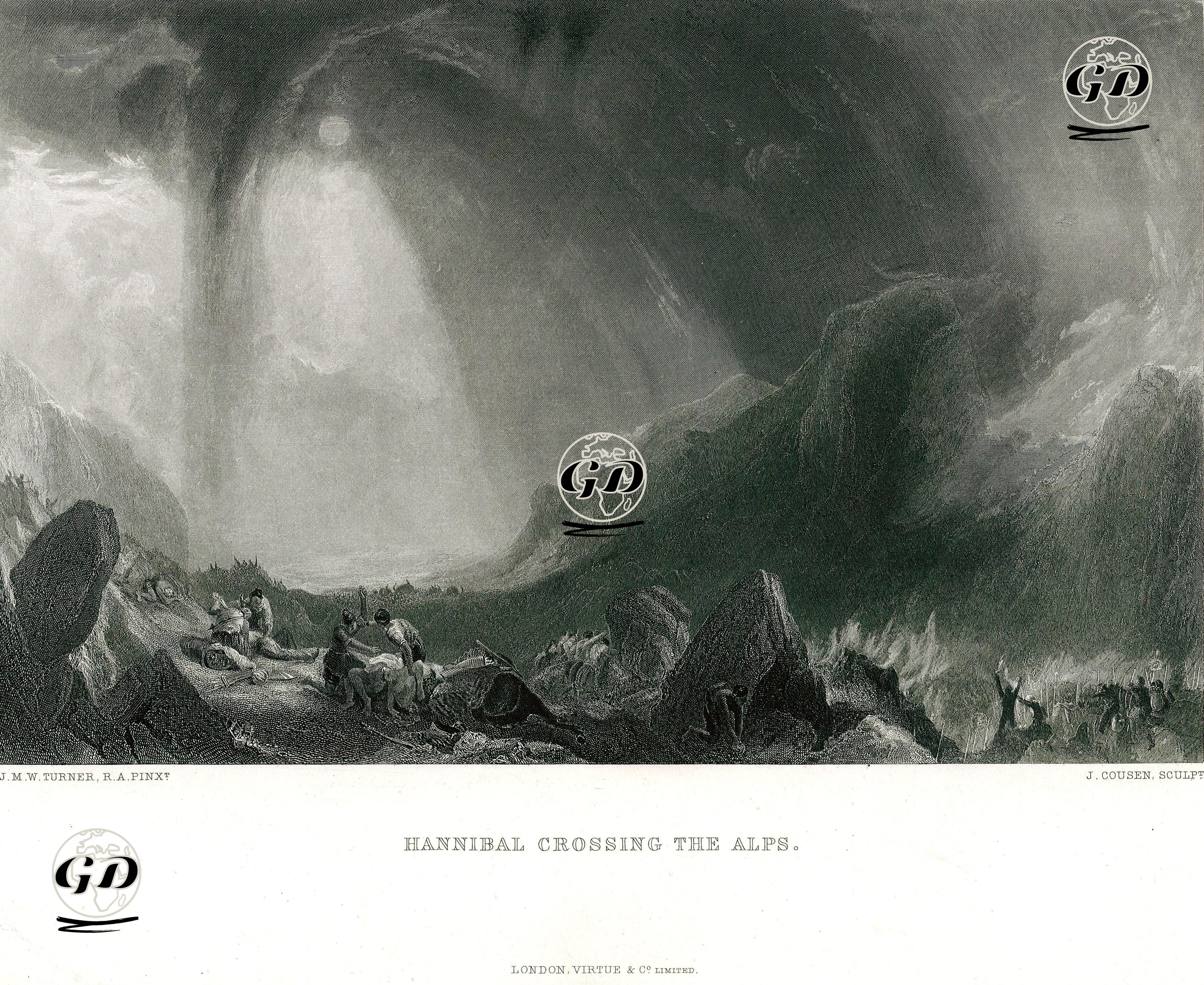 Hannibal Crossing The Alps  - Joseph Mallord William Turner (1775-1851) - 1875