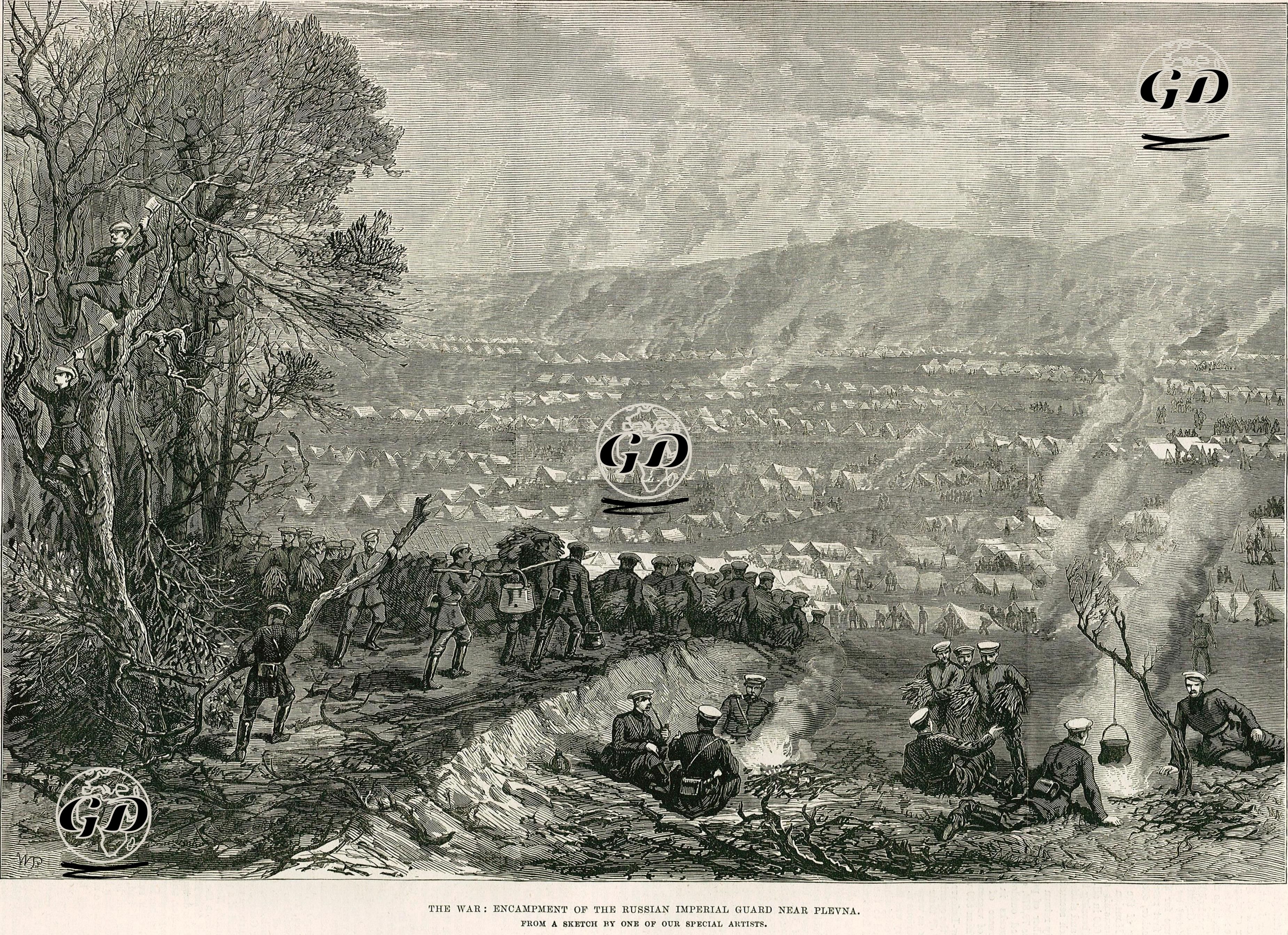The War, Encampment Of The Russian İmperial Guard Near Plevna -  - 1877