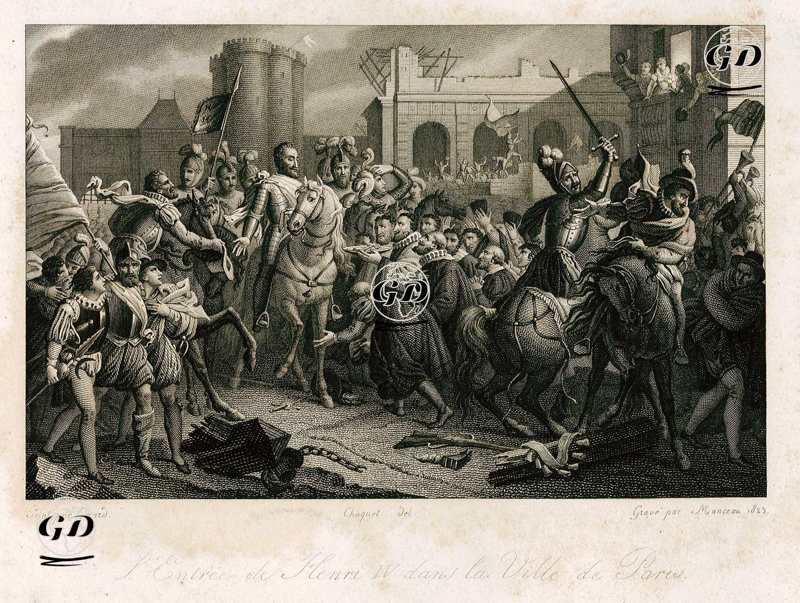 Fransa Kralı IV.Henry'nin 22 Mart 1594 Tarihinde Paris'e Girişi - François Gerard (1770-1837) - 1823
