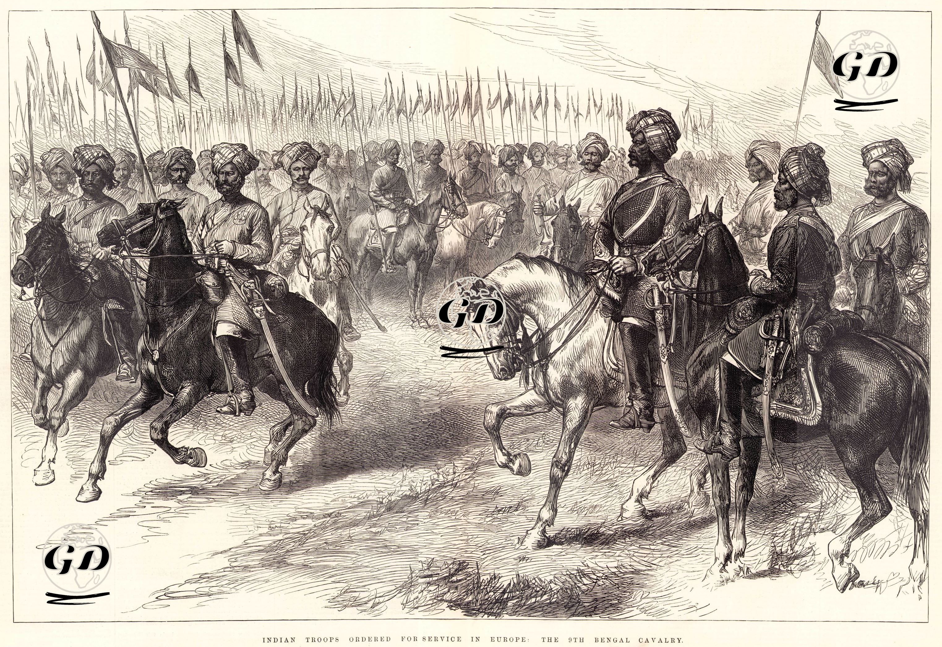 Avrupa'da Bulunan Hindistan Ordusuna Bağlı 9. Bengal Süvari Alayı -  - 1878